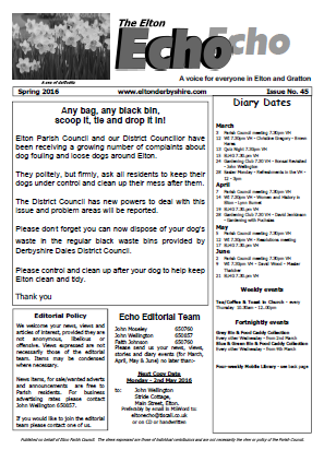 Elton Echo Issue 45 - Spring 2016