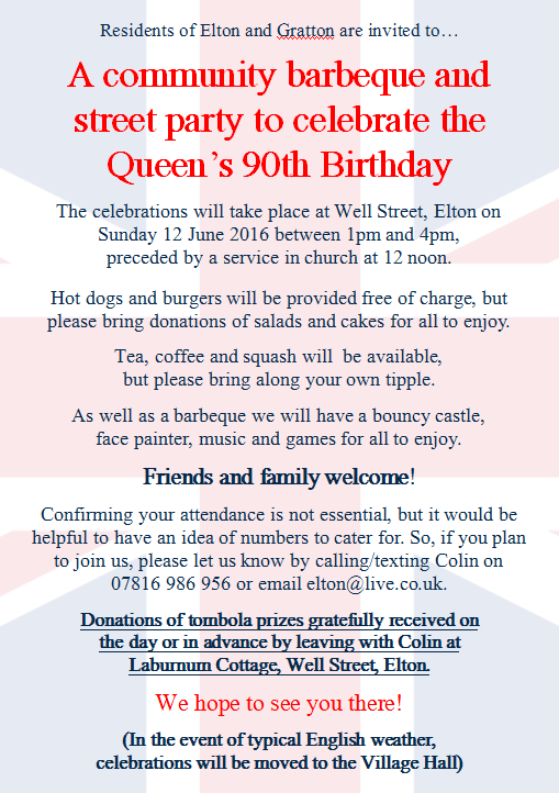 Queen's 90th Birthday Party Poster
