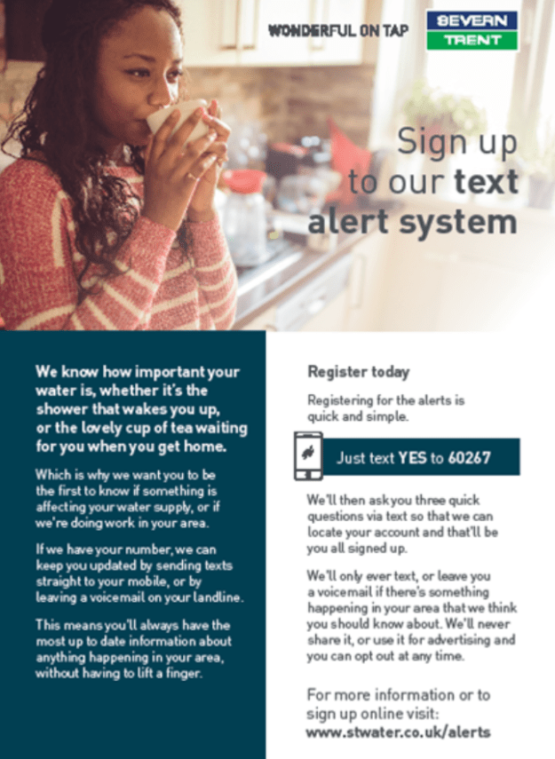 Severn Trent Text - Alert System