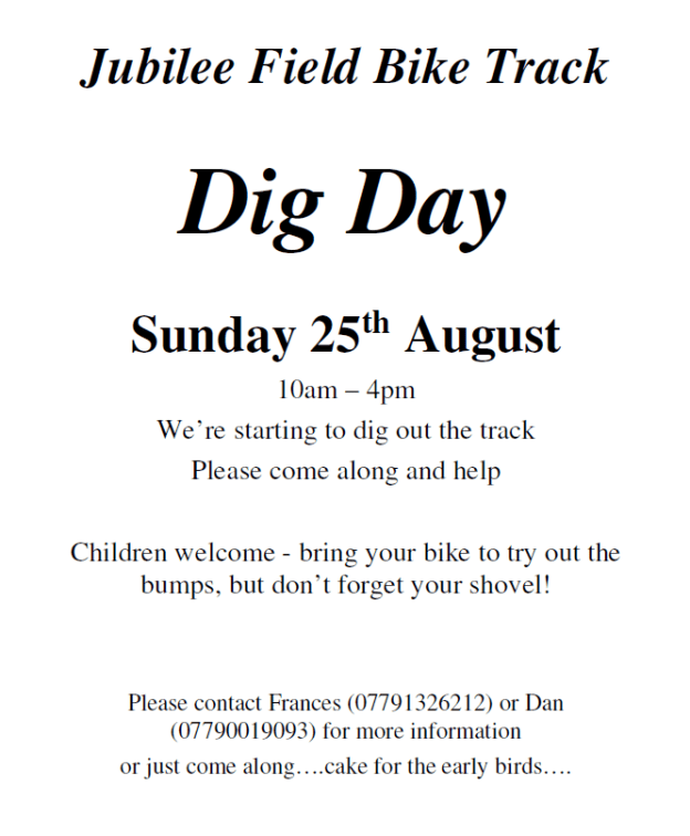 Jubilee Field Bike Track - Dig Day