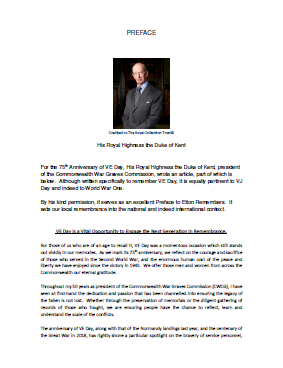 VJ Day - A Preface to 'Elton Remembers'